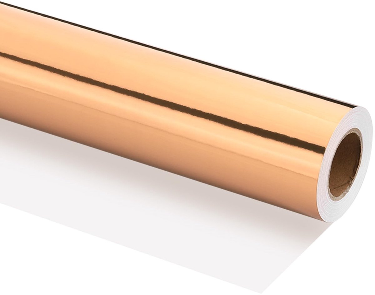 Omgoods - Metallic Inpakpapier 30m in Roségoud voor Cadeaus
