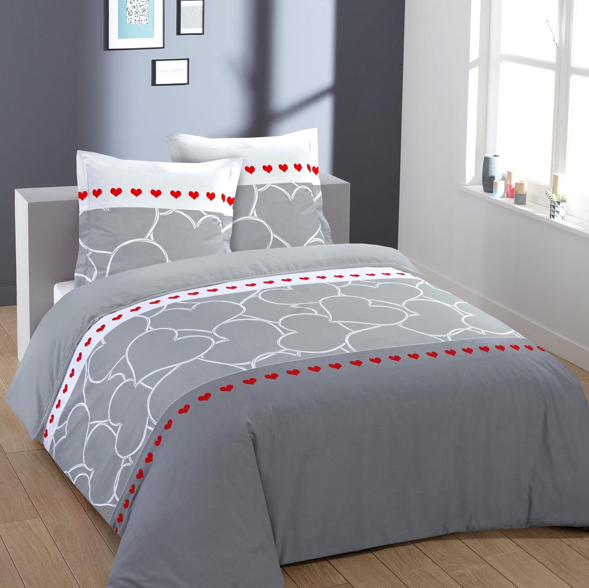 Omgoods - Lovely beddengoed set - Dekbedovertrek 240 x 220 cm met 2 kussenslopen