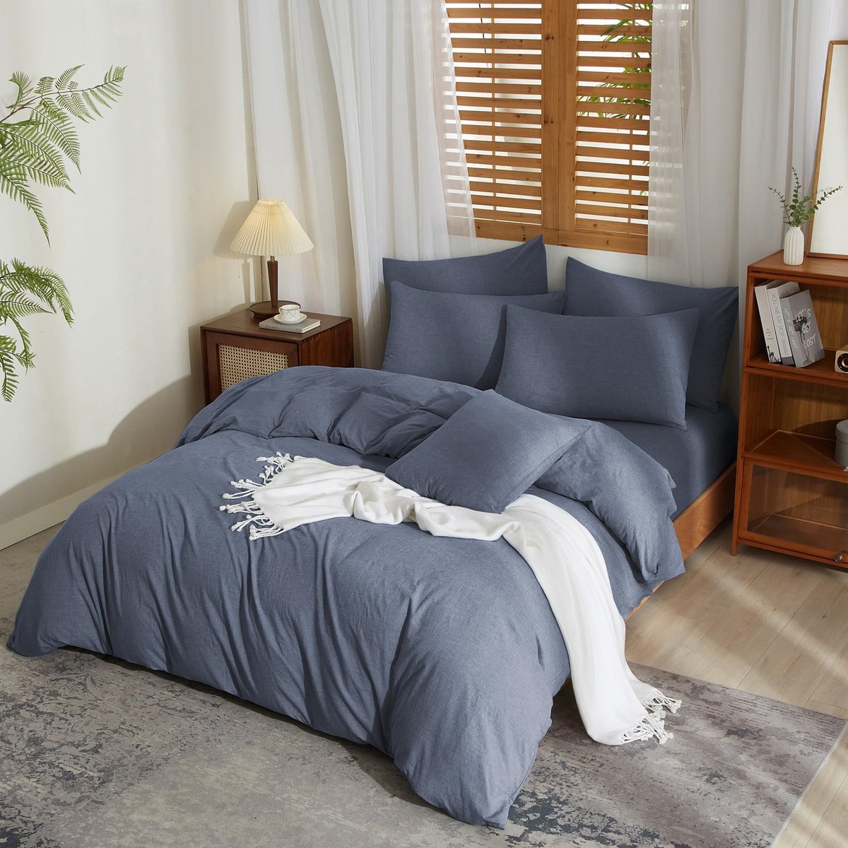 Omgoods - Semi-Linnen Bedlinnen Set 135x200 cm met Kussensloop
