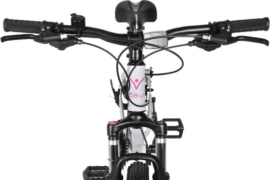 Davi Bonita – Mountainbike – 26 inch – 21 versnellingen – Schijfremmen – Voorvork met vering – Wit/Roze — afbeelding 3