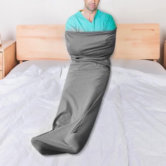Omgoods - Slaapcapsule - Grijze 360° Verpakkende Slaapzak 185x50cm — afbeelding 5