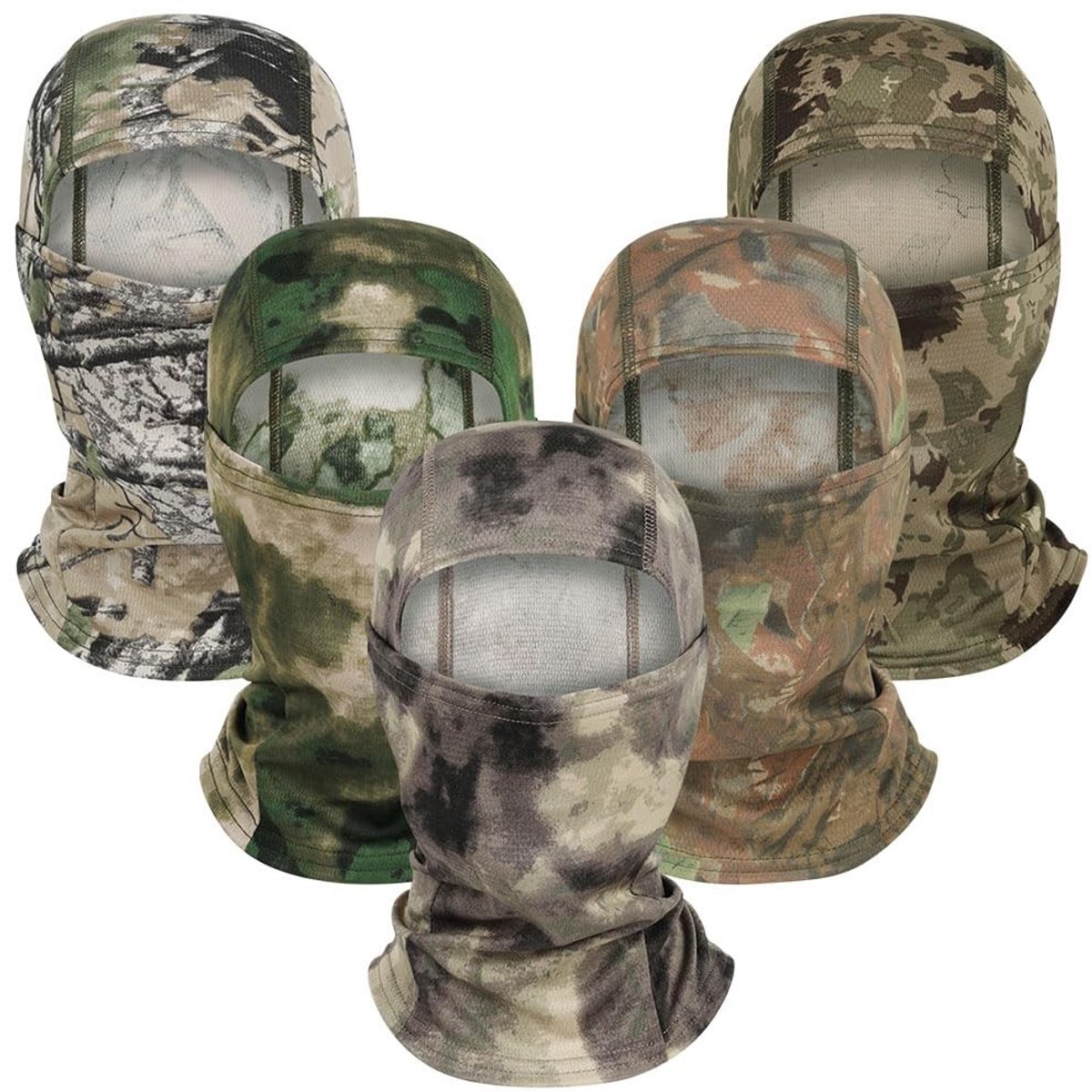 Omgoods - 5 Stuks Camouflage Balaclava Ski Masker voor Buiten