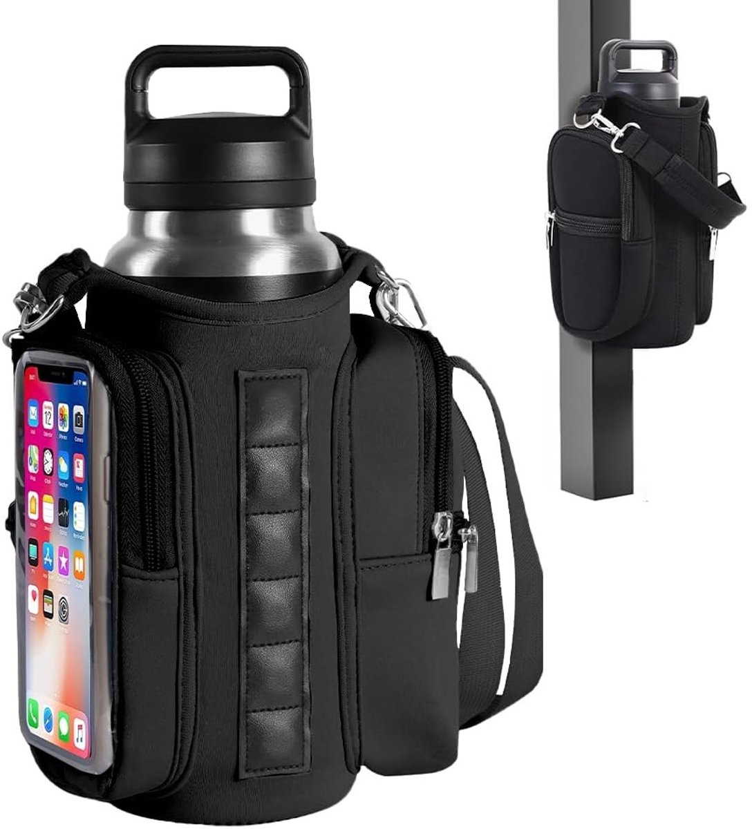 Omgoods - Magnetische Fleshouder voor de Sportschool met Verstelbare Strap