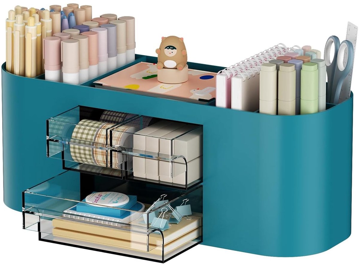 Omgoods - Multifunctionele Bureau Organizer met 3 Lades en 7 Compartimenten