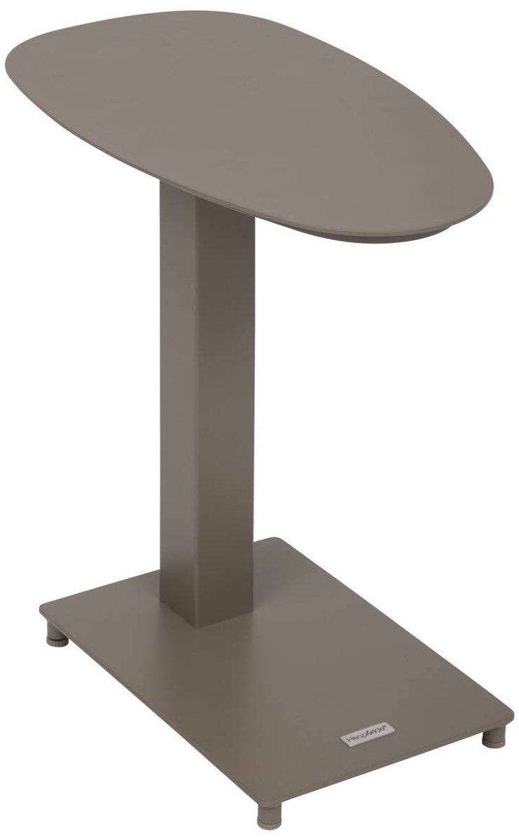 Ovale bijzettafel voor in de tuin van aluminium VENUZIA