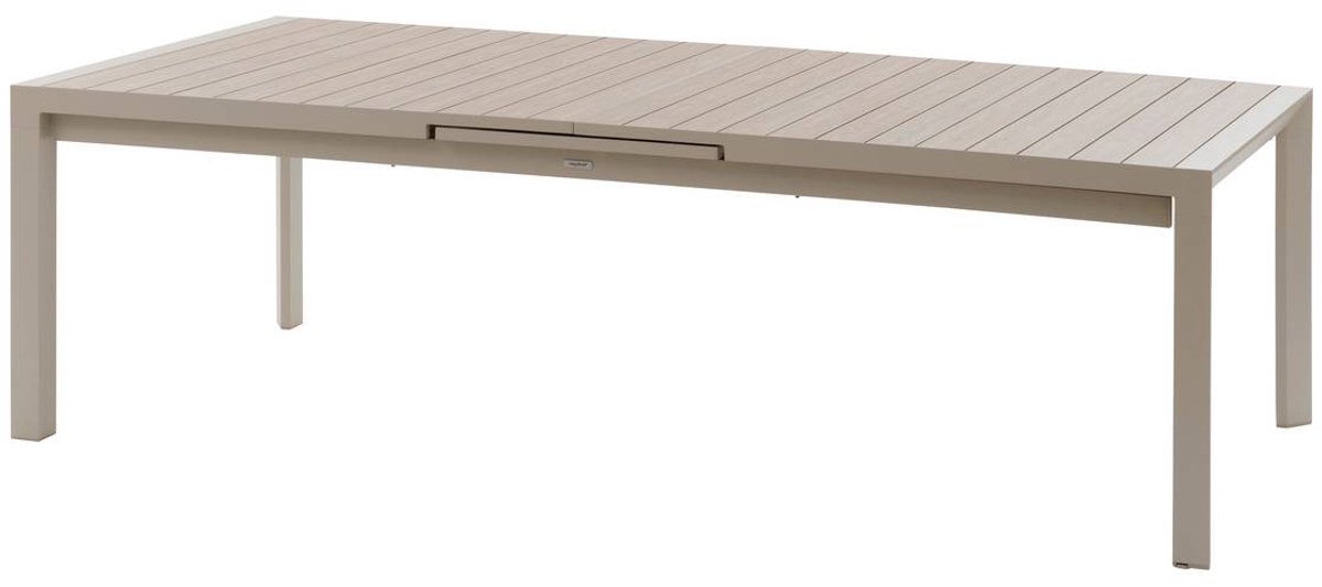 Uitschuifbare tuintafel voor 14 personen van aluminium met houtlook ÉVASION