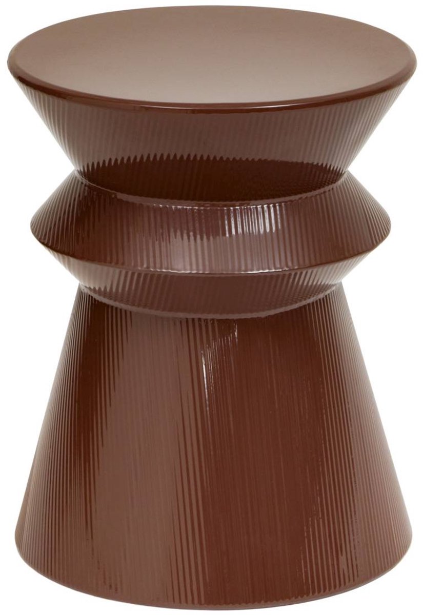 Table d'appoint Maya ronde D.35,5cm marron