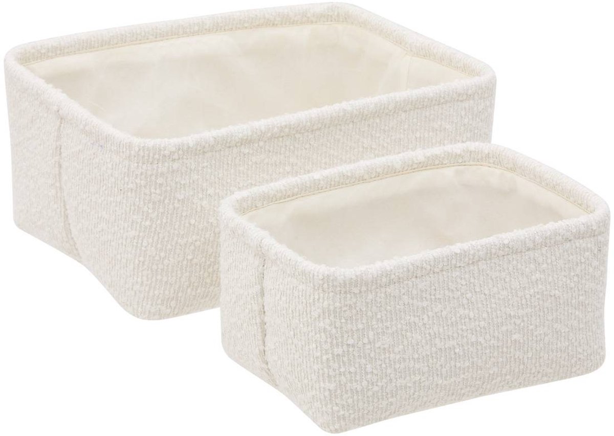 Lot de 2 paniers bouclette rectangulaires