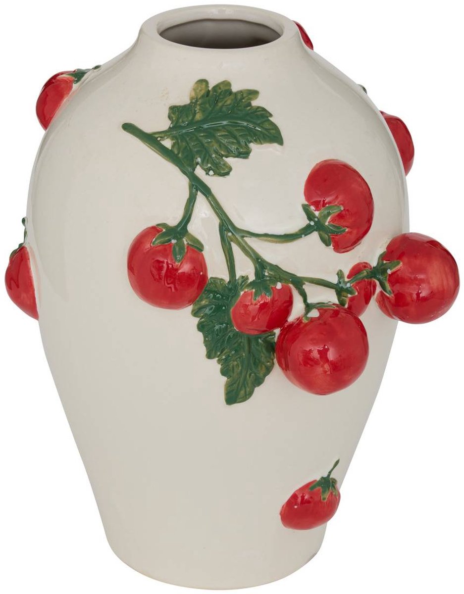 Vaas met tomatenmotief in reliëf van dolomiet DELLA