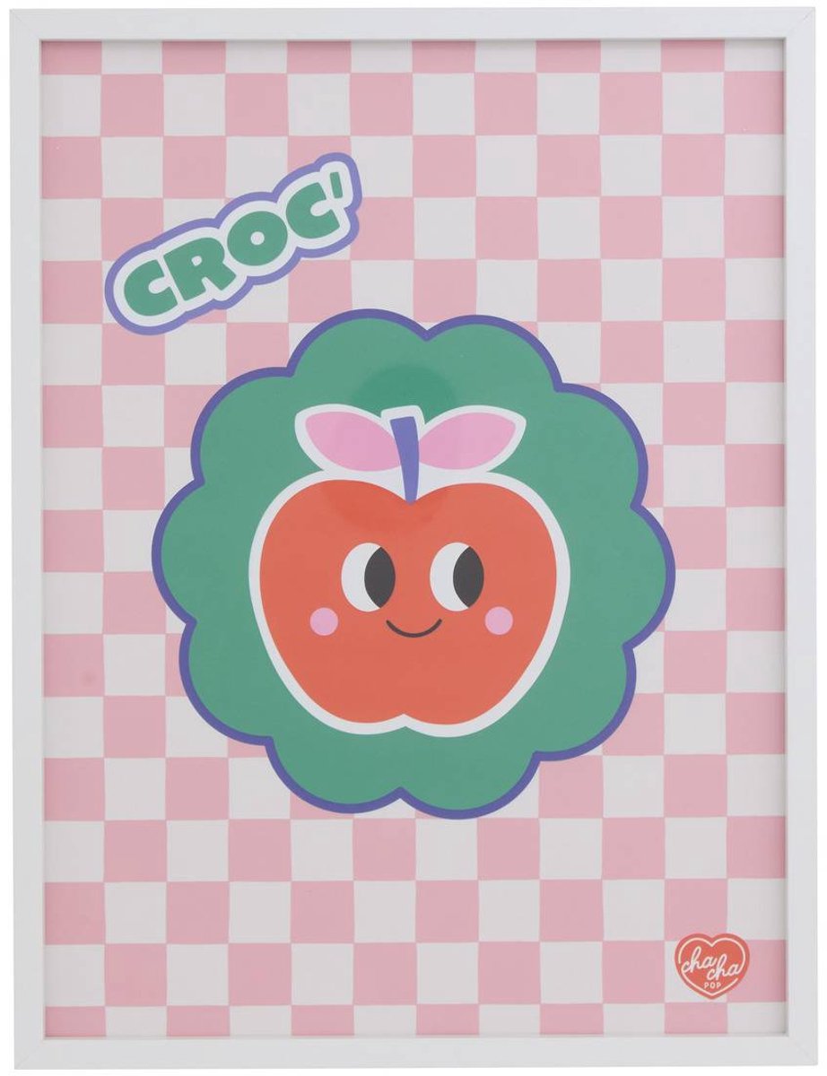 Bedrukt schilderij met lijst CHA CHA POP