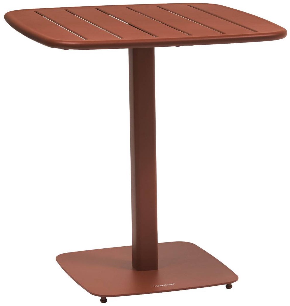 Tuintafel voor 2 personen van staal met lattenblad ALEGORIA