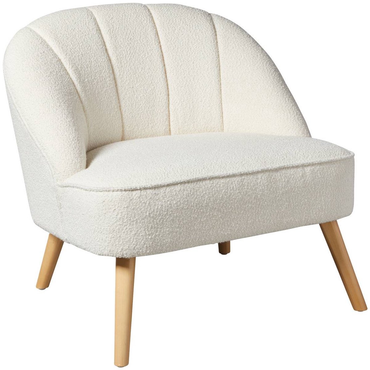 Scandinavische fauteuil van waterafstotende bouclé-stof NAOVA