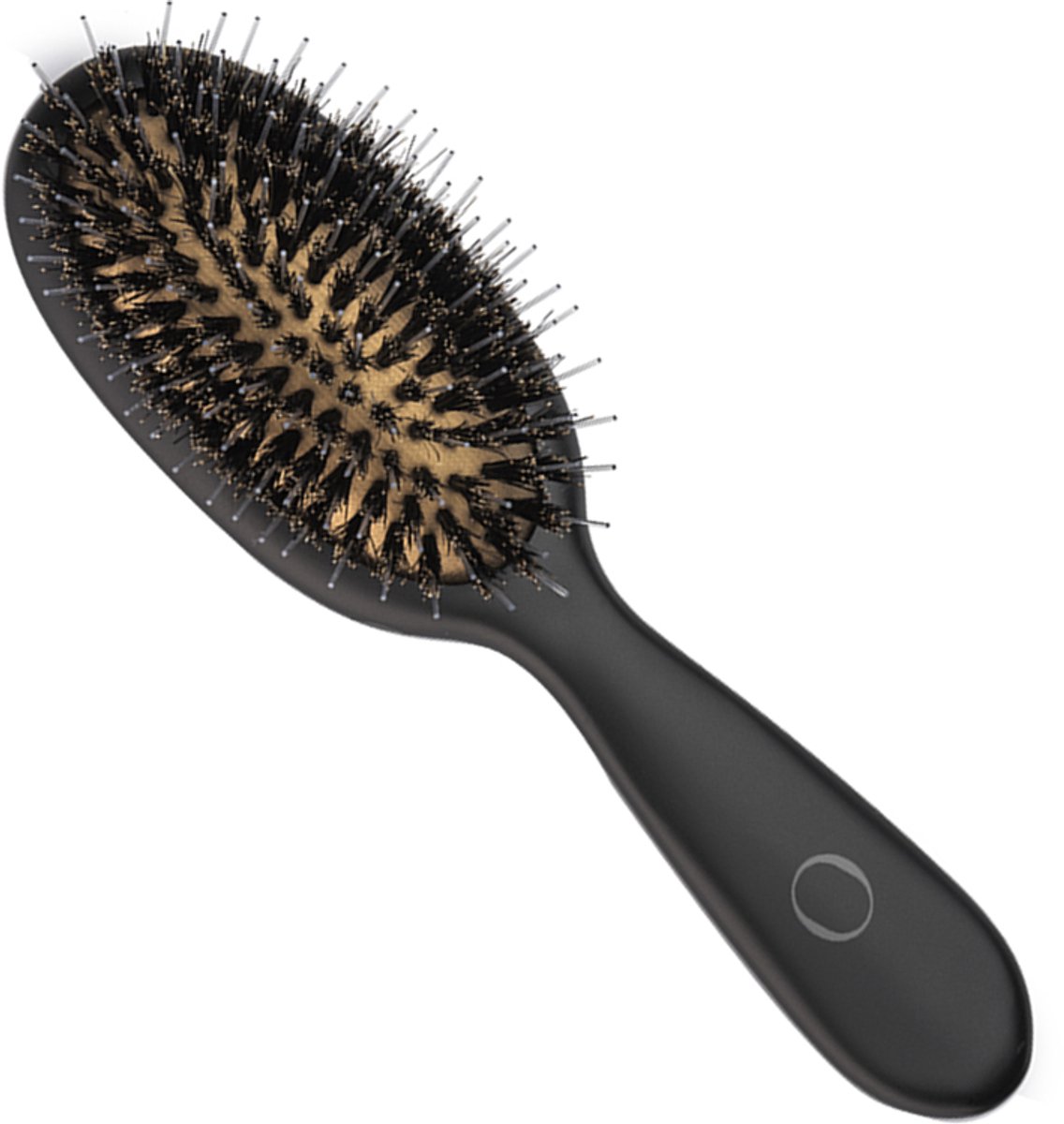 MOHI Black Gold Brush (Maat Eén) - Zwijnenhaar borstel - Jongens en meisjes - Boar brush - Goud - Brostel - Comb