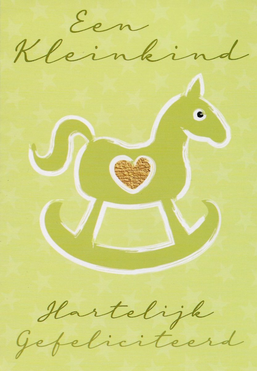 Geboortekaart | Wenskaart | 10 stuks | Een kleinkind, hartelijk gefeliciteerd
