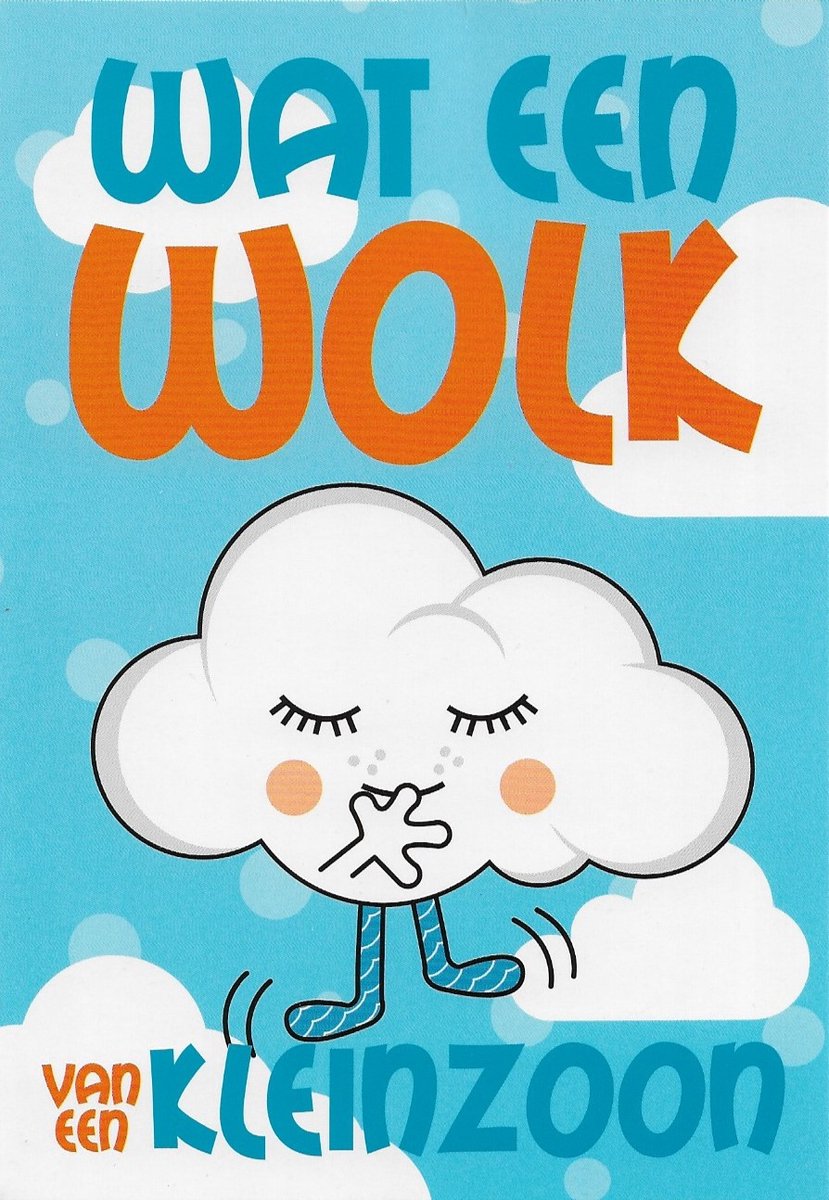 Geboortekaart | Wenskaart | 10 stuks | Wat een wolk van een kleinzoon