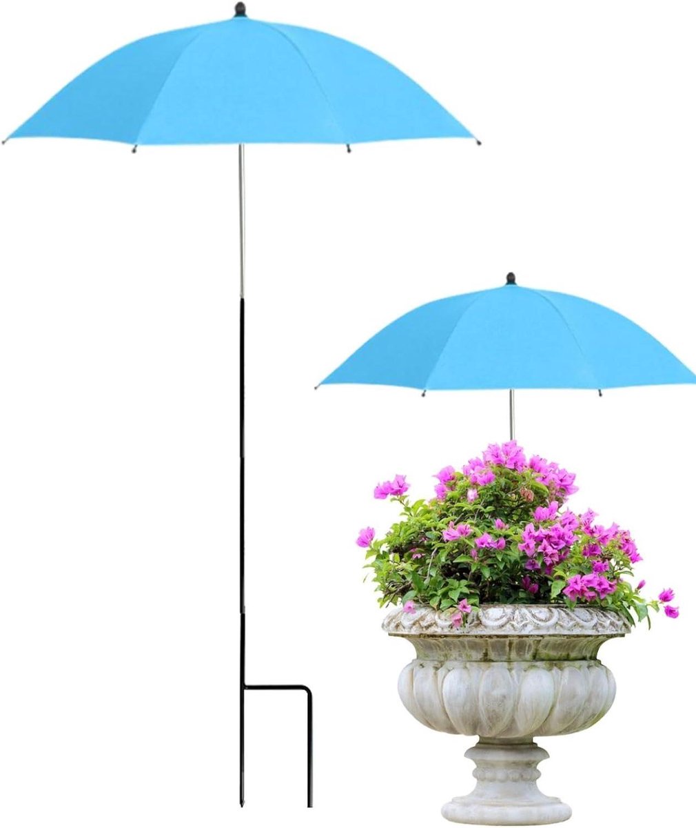 Plantenparasol - Schaduwkap Tuin - Planten Beschermen - Vouwbaar Draagbaar - 103x60 cm - Zwart