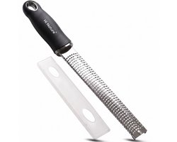 HI NATURE™ Premium Rasp zester - Handrasp lang- Citroenrasp - Kaasrasp - Gemberrasp - Knoflookrasp | Roestvrij staal Zwart