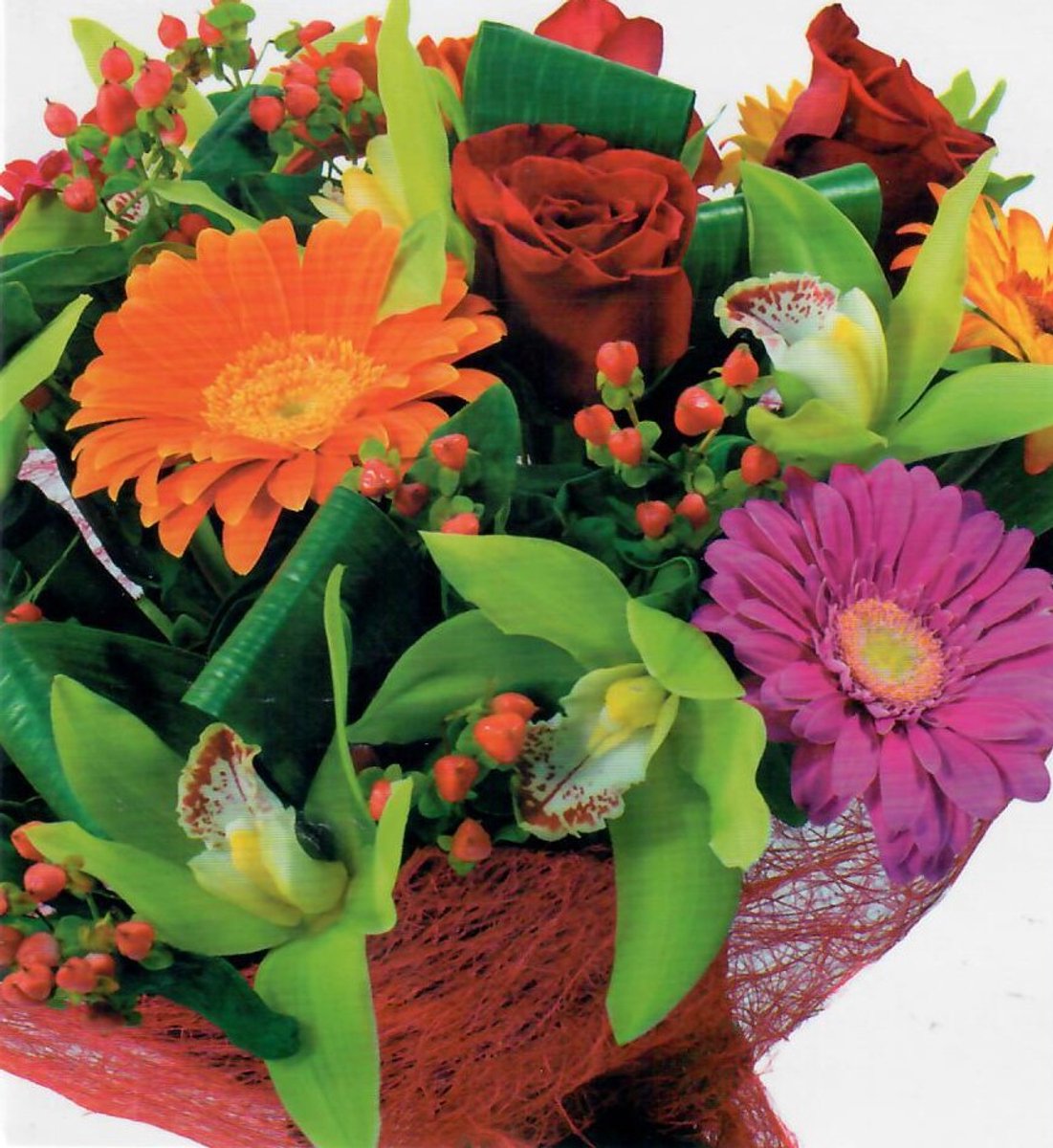 Kaart zonder tekst | Wenskaart | 10 stuks | Blanco bloem