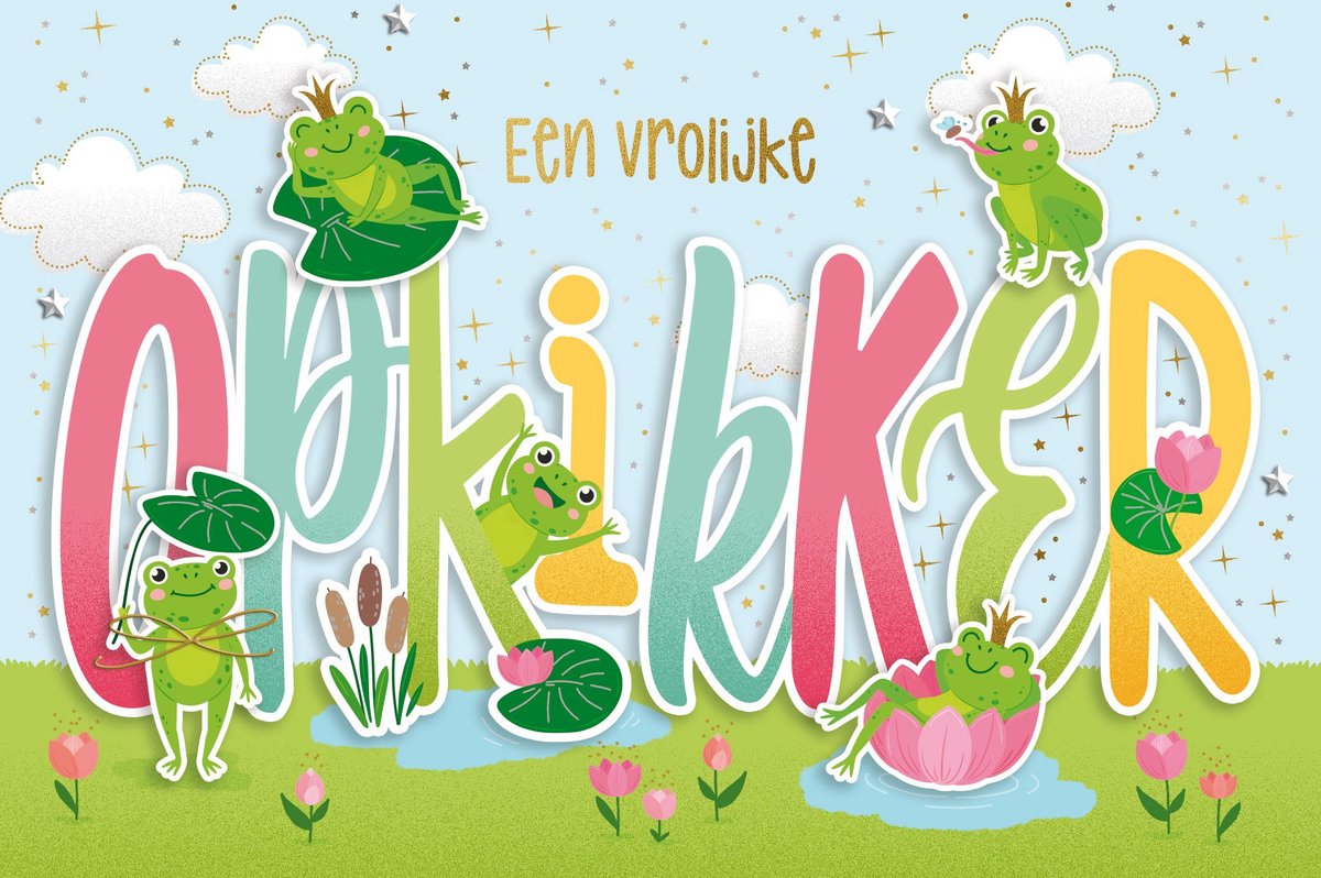 Wenskaart | 6 stuks | Luxe 3D wenskaart Een vrolijke opkikker