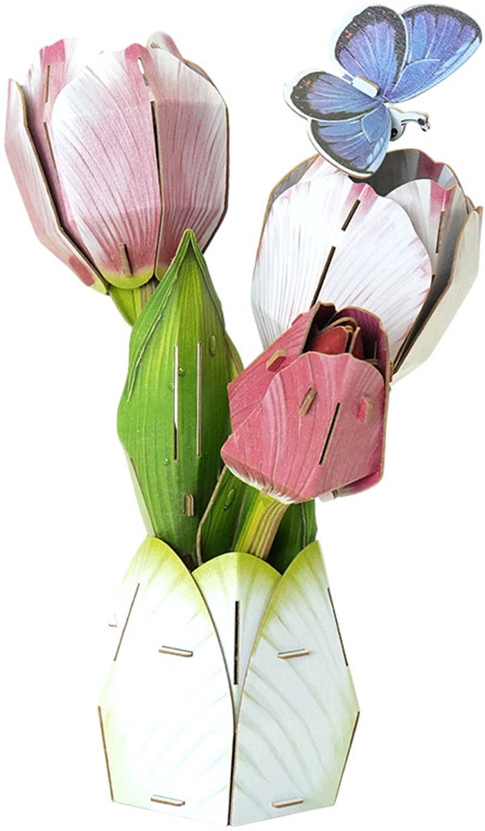 Makebug, 3D Modelbouwpakket, Bloem, Tulp, Flower Tulip, MB-D-0070