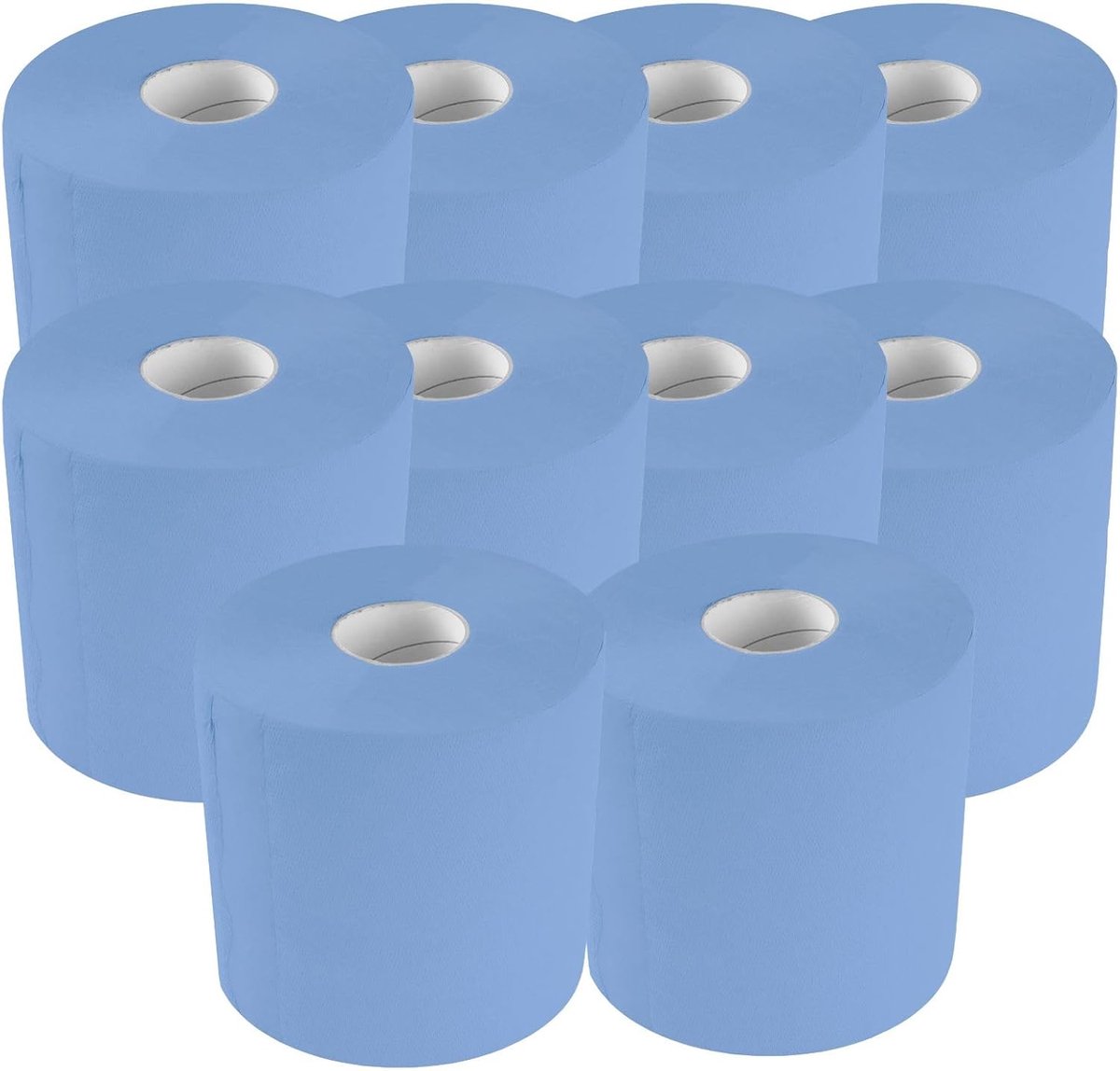 SnelShoppen - TECPO Papierrol, 5000 Vellen, 21 x 34 cm, 2-laags Perforeerde Gerecycled Rol voor Schoonmaakdoeken, Blauw, Absorberende Schoonmaakrol, G