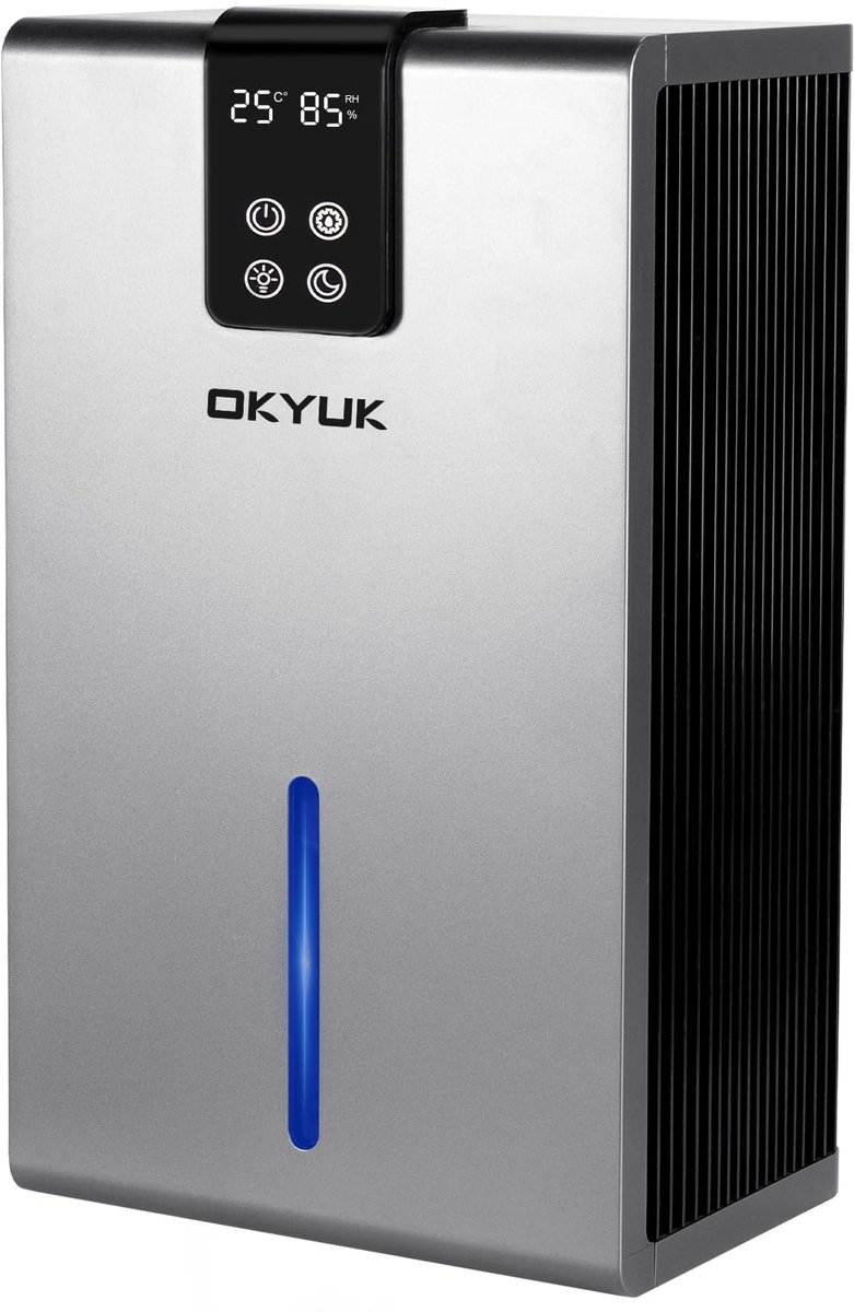 SnelShoppen - Luchtontvochtiger Elektrisch 2700 ml met Automatische Uitschakeling en 7-Kleuren LED Licht - Ideaal voor Thuis, Camper, Badkamer, Slaapk