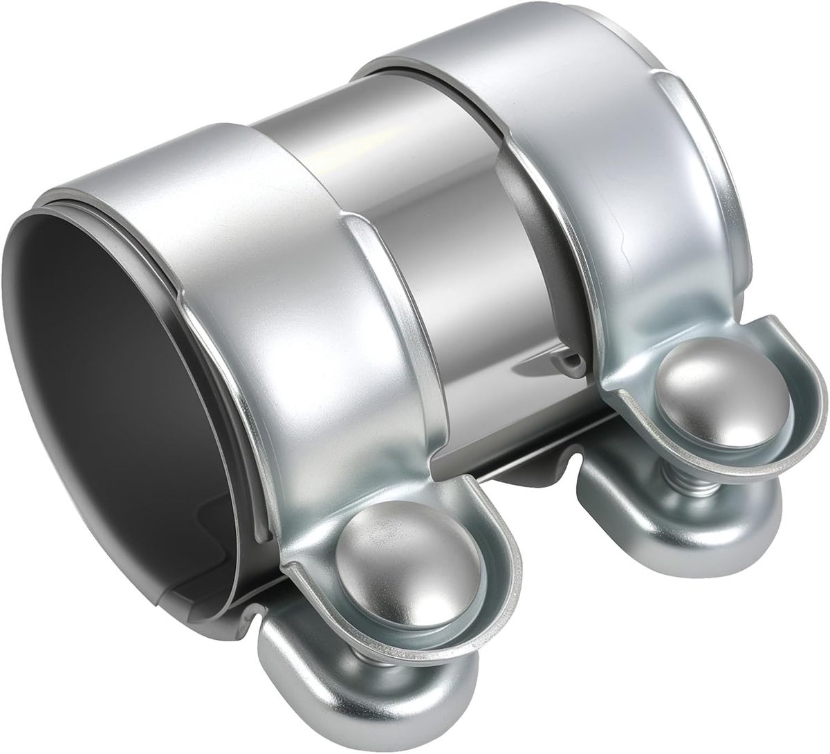 1pc Exhaust Clamp, 60mm Stainless Steel Exhaust Clamp, 60mm x 95mm Double Exhaust Pipe Clamp, Pipe Clamps, Pipe - ShopVlot