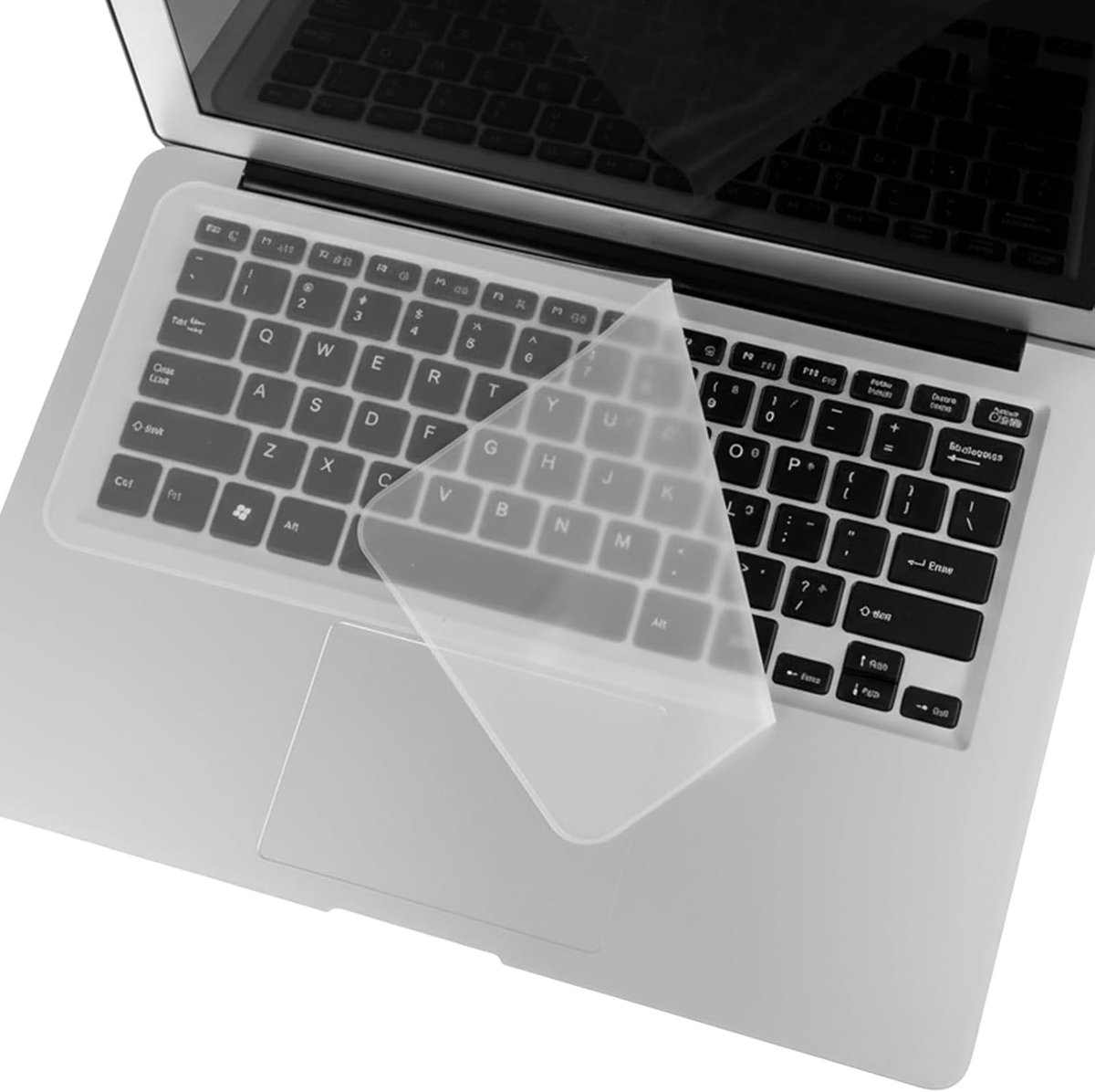 SnelShoppen - 4 Stuks Laptop Toetsenbord Beschermers, Universele Siliconen Toetsenbord Beschermfolie voor 13-17 Inch, Ultra-Dunne Stofdichte Siliconen