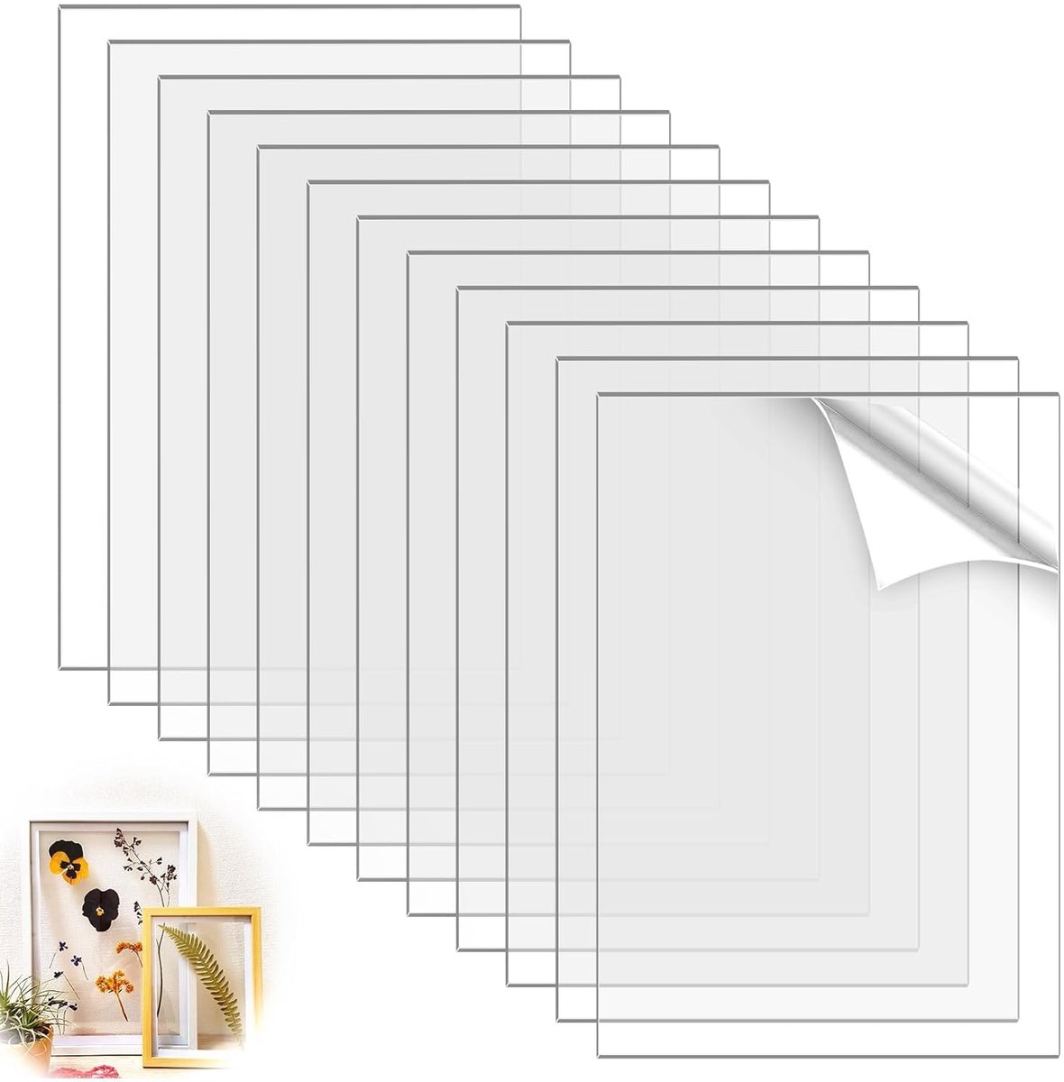 SnelShoppen - 15 Stuks Acryl Glaspanelen Transparant Plexiglas 15x10cm 1mm Dikte voor Fotolijsten, Schilderijen, Projecttentoonstellingen, Doe-Het-Zel