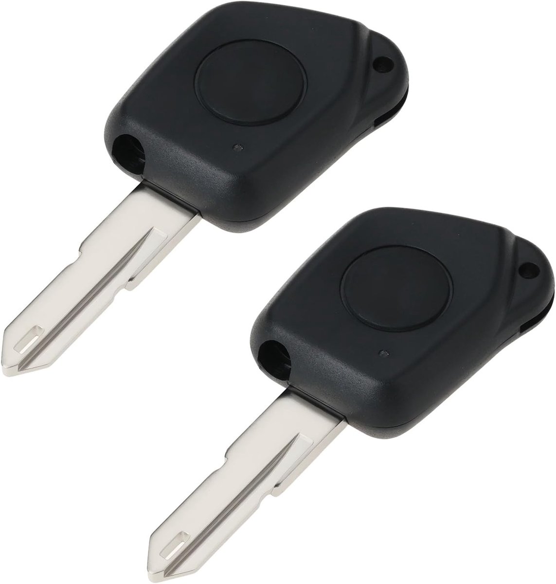 SnelShoppen - 2 Stuks 1 Knop Afstandsbediening Sleutelcase Compatibel met Peugeot 106 205 206 306 405 406 - Vervangende Behuizing Voor Sleutel - Hoogw