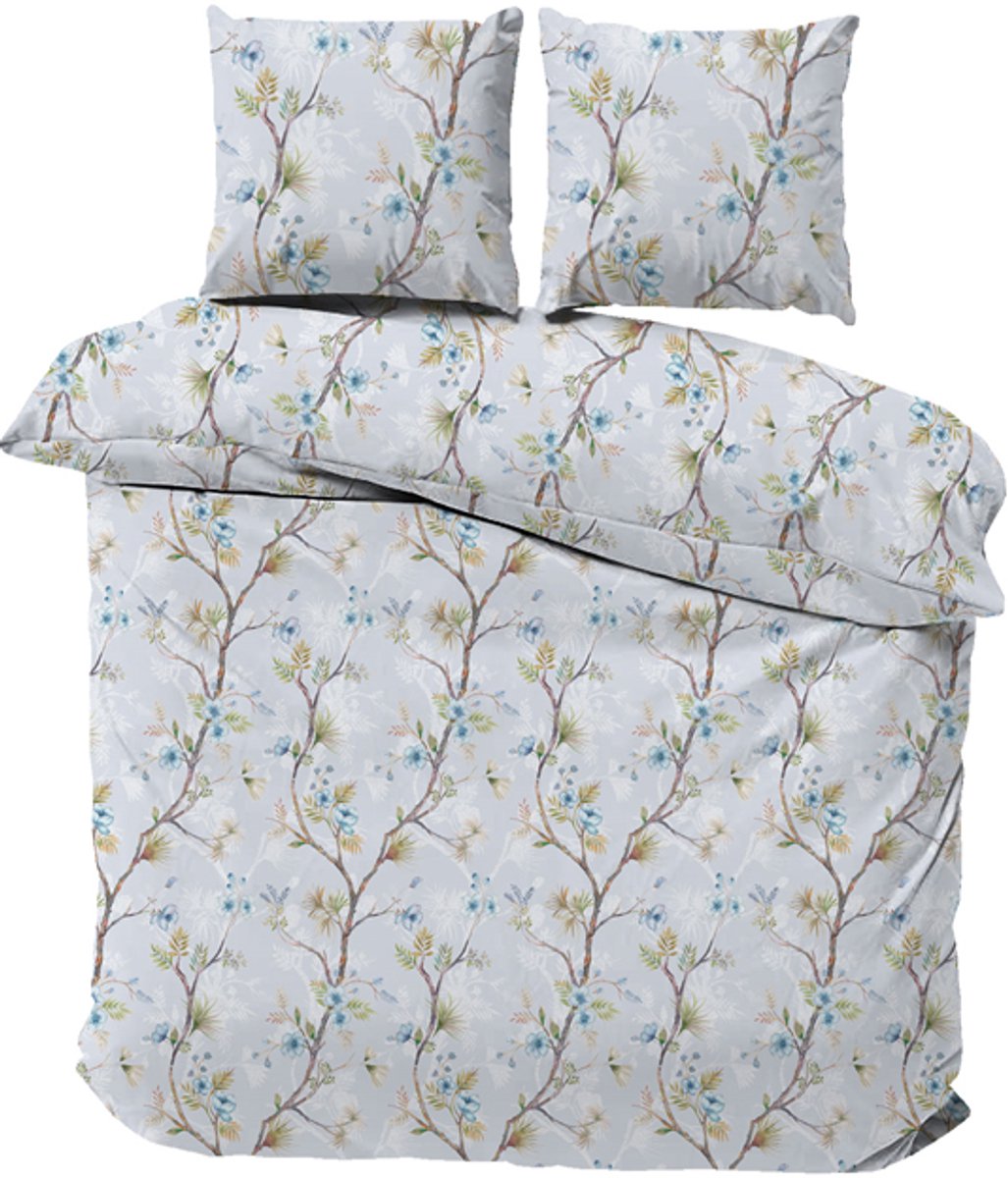iSleep Dekbedovertrek Eva - Litsjumeaux - 240x200/220 cm - Blauw