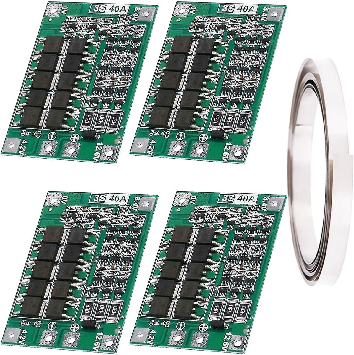 4pcs 3S 40A PCB Protection Card 18650 Protective Card Li-ion Lithium Battery Charger PCB BMS 11.1V 12V 12.6V with - ShopVlot