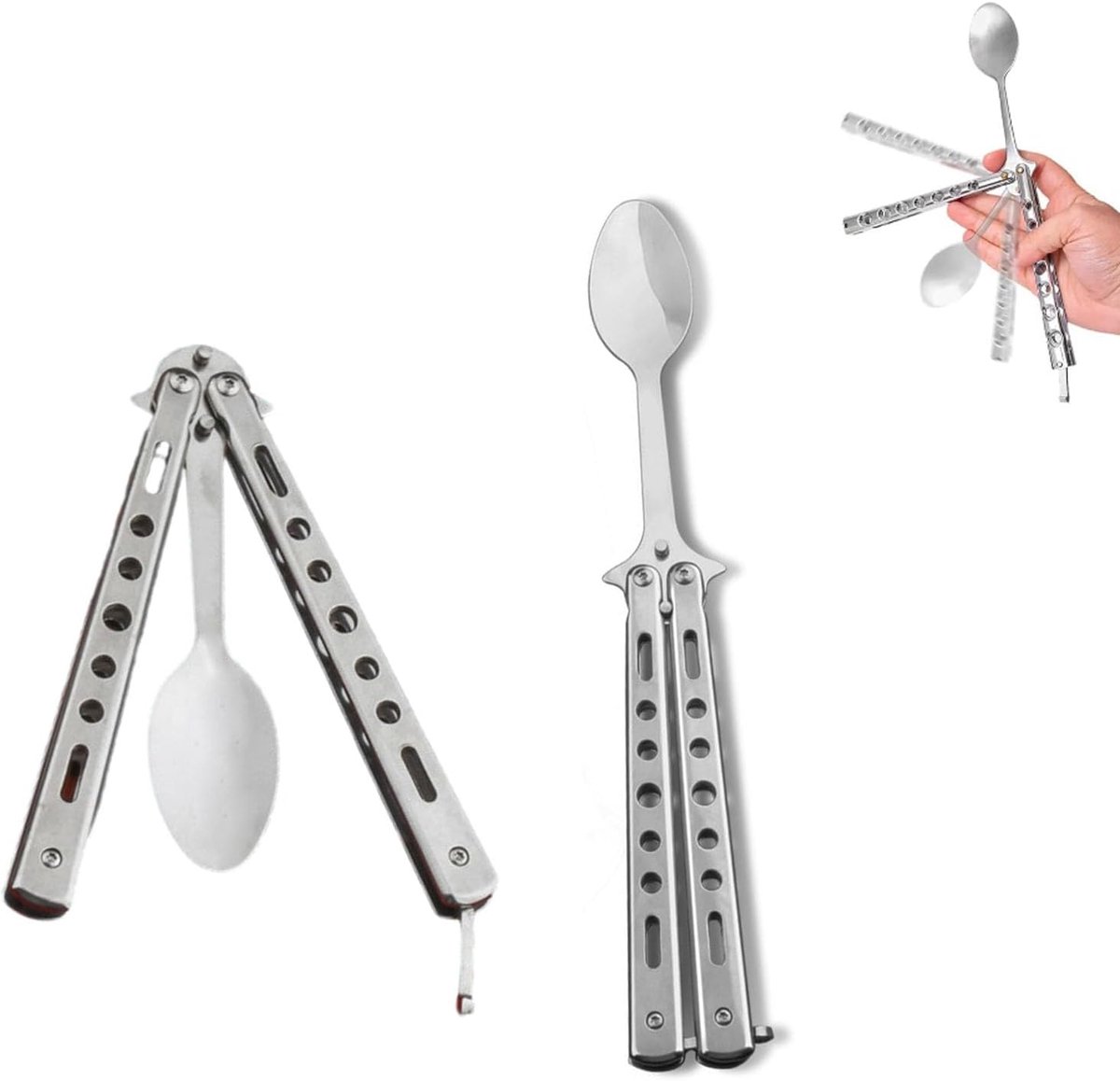 Butterfly lepel - zilver - multifunctioneel - perfect voor kamperen - ShopVlot