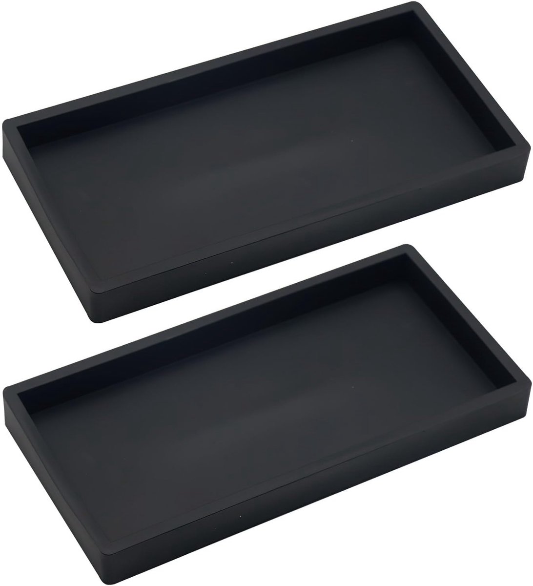 2 stuks Mini Badkamer Vanity Tray, Resin Cosmetics Organizer Schotel, Zeepdispenser Lade, Toilet Tank Opslag Houder - ShopVlot