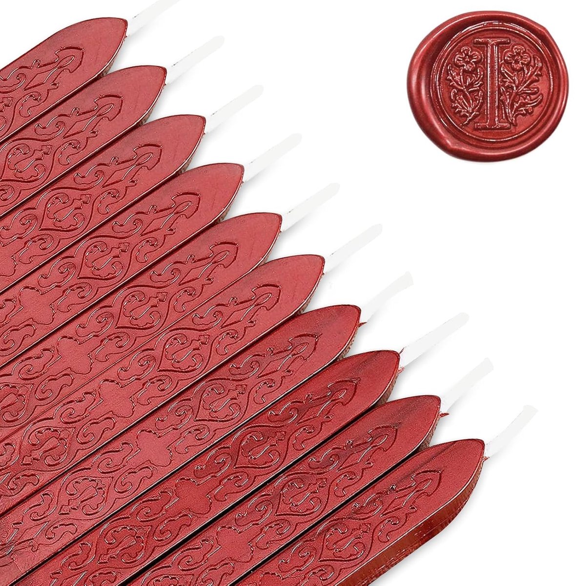Sealing wax set - 10 stuks - wijnrood - makkelijk te gebruiken met wicks - voor unieke briefzegels - ShopVlot
