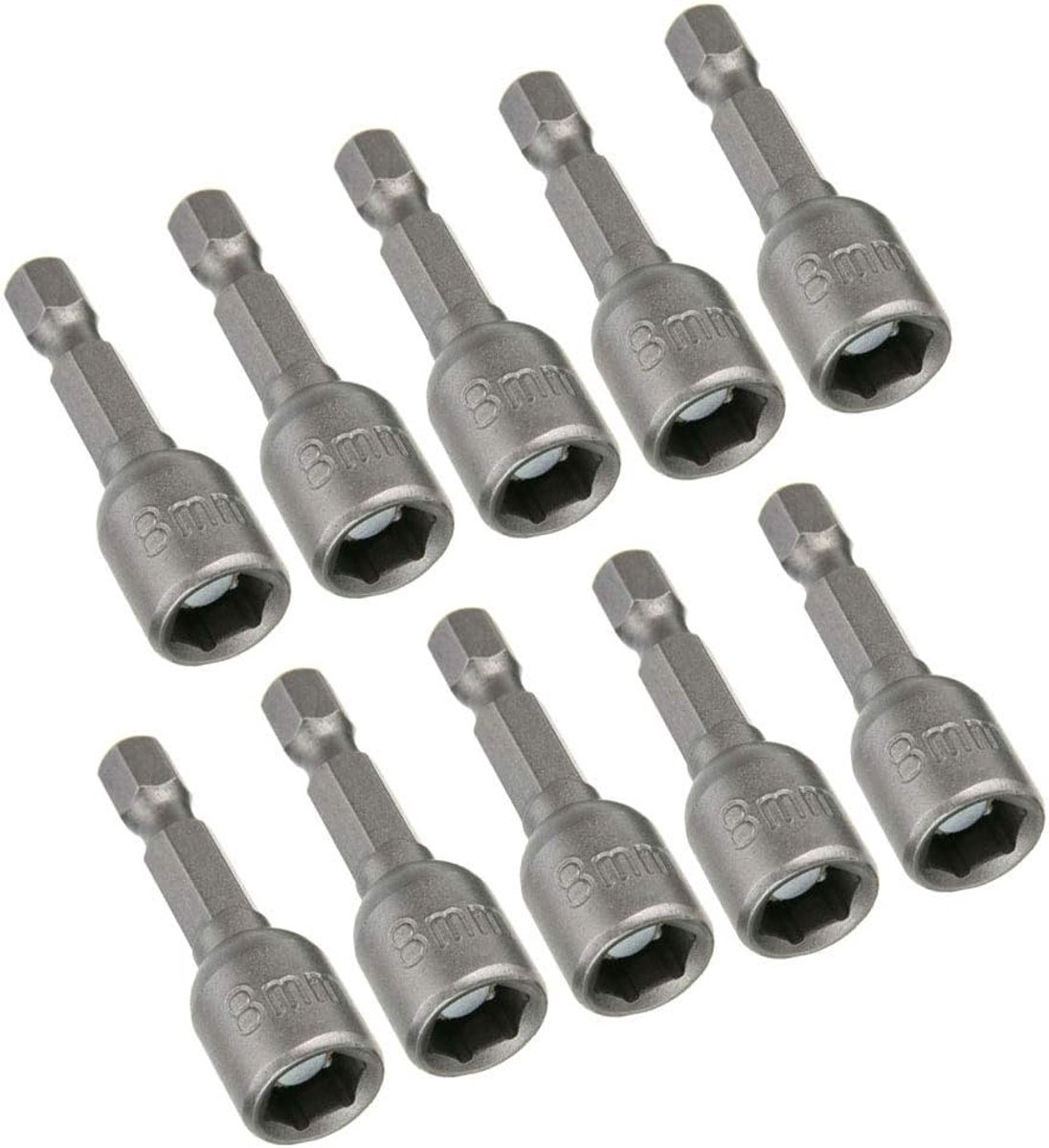 SnelShoppen - Pack van 10 Magnetische Steekadapter 8 mm voor 1/4 Inch Hex Schroevendraaier, Handboor, Elektrische Schroevendraaier, Professioneel Gere