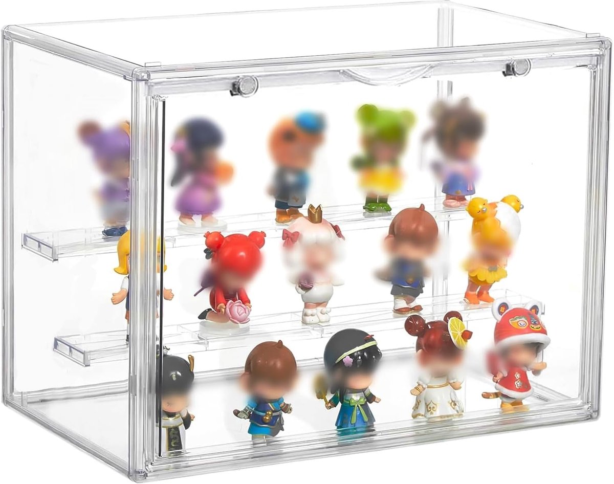 Display Case klein transparant - acryl 2 lagen - voor actiefiguren en collectibles - eenvoudig te monteren - ShopVlot