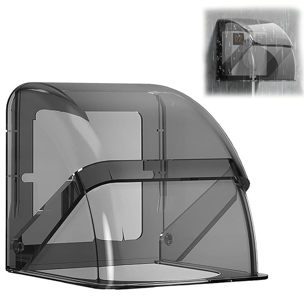 Transparent Socket Cover Waterproof for Bathroom, Home, Outdoor, Black - ShopVlot
