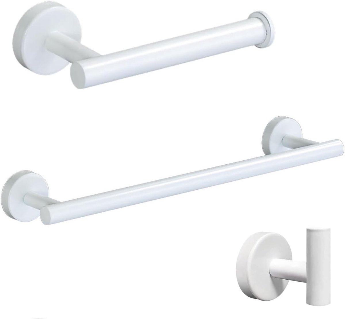 Handdoekstang 3-delige set - roestvrij staal - wandmontage - duurzame badkameraccessoires - ShopVlot