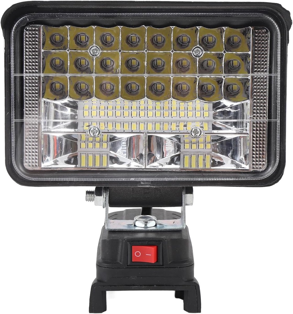 SnelShoppen - LED Werklicht 50W met Laag Voltage Beveiliging, Verstelbare Hoek, Accu Voeding, Helder LED Werklicht, 2 USB Oplaadpoorten, 5400 lm Proje