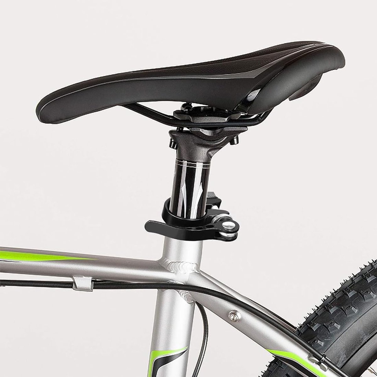 SnelShoppen - 2 Stuks Fietszadel Klem met Snelle Ontgrendeling Aluminium Legering Zadelklem 27.2/28.6mm (Zwart, Rood, 31.8mm)