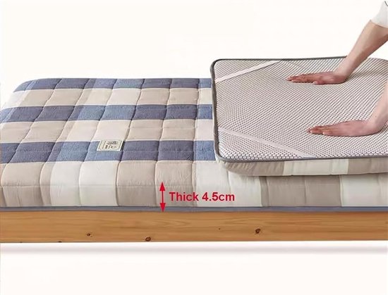 Futon Matras - Japanse Matras Vloermat - Slapen en Ontspannen - Ademend en Zacht - 150x200cm - E — afbeelding 5