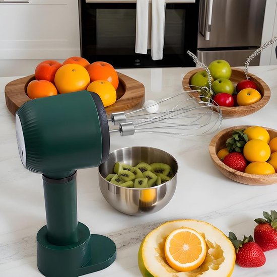 Elektrische Eierroerder - Handmixer Garde - Beslag Maken - Dubbele Koers Mengtechnologie - 21.5 cm - Wit — afbeelding 2