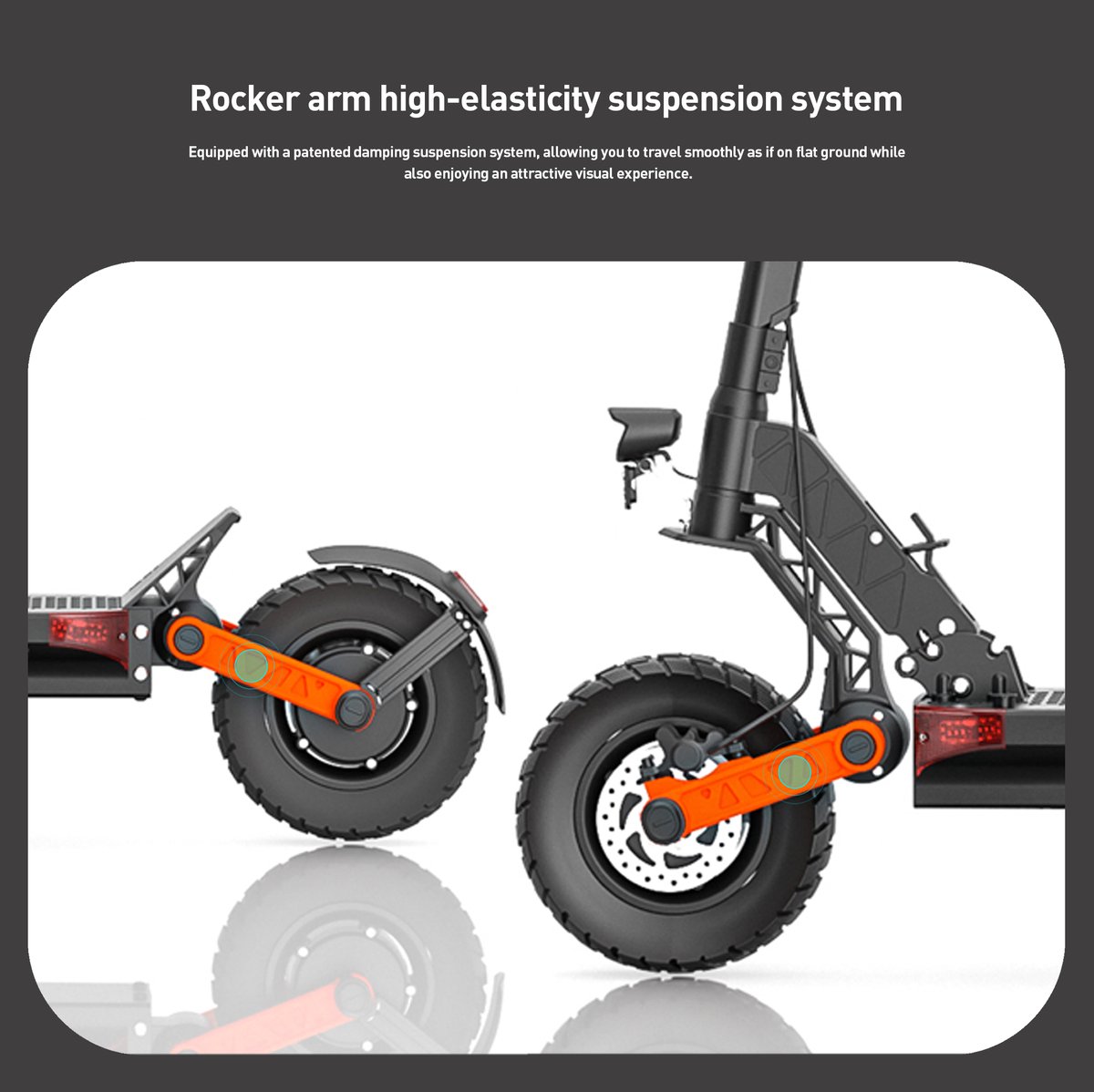 JOYOR S10-S-Z Elektrische scooter - 10-inch off-road banden - 75km actieradius - 60V 18Ah accu - Maximumsnelheid 25 km/u - Hydraulische remmen voor en achter - zwart – foto 2