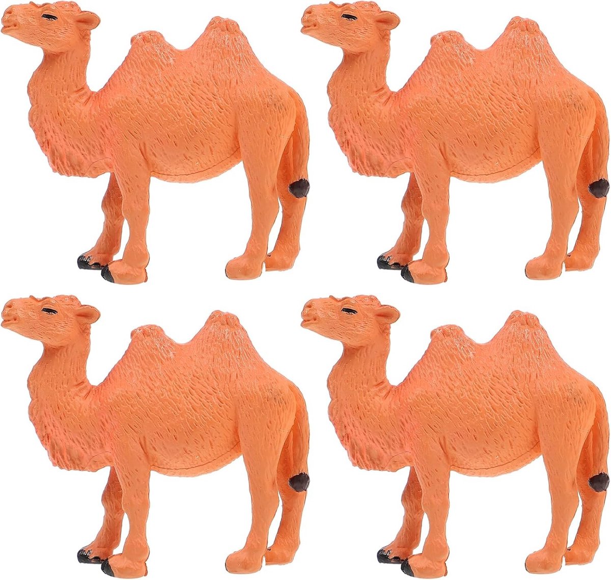 4 stuks miniatuur kameel figuren, decoratieve beelden voor thuis, schattige dieren ornamenten en verzameling voor interieurdecoratie
