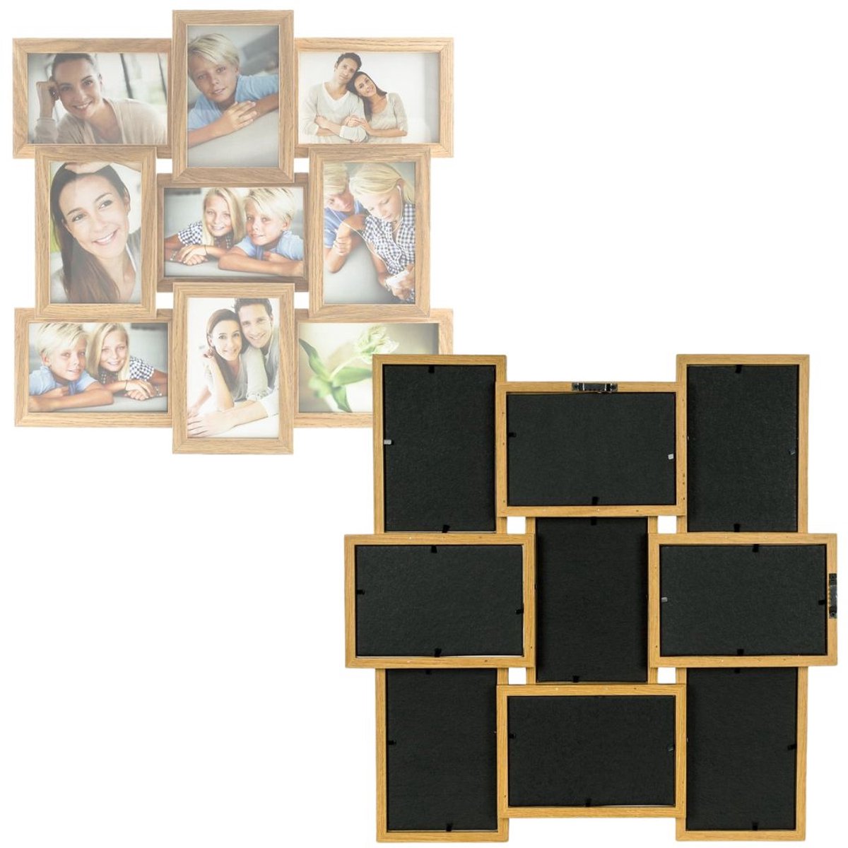 CRLYN® Multifotolijst - Collage lijst - Muurdecoratie Maken - Voor Negen Foto's