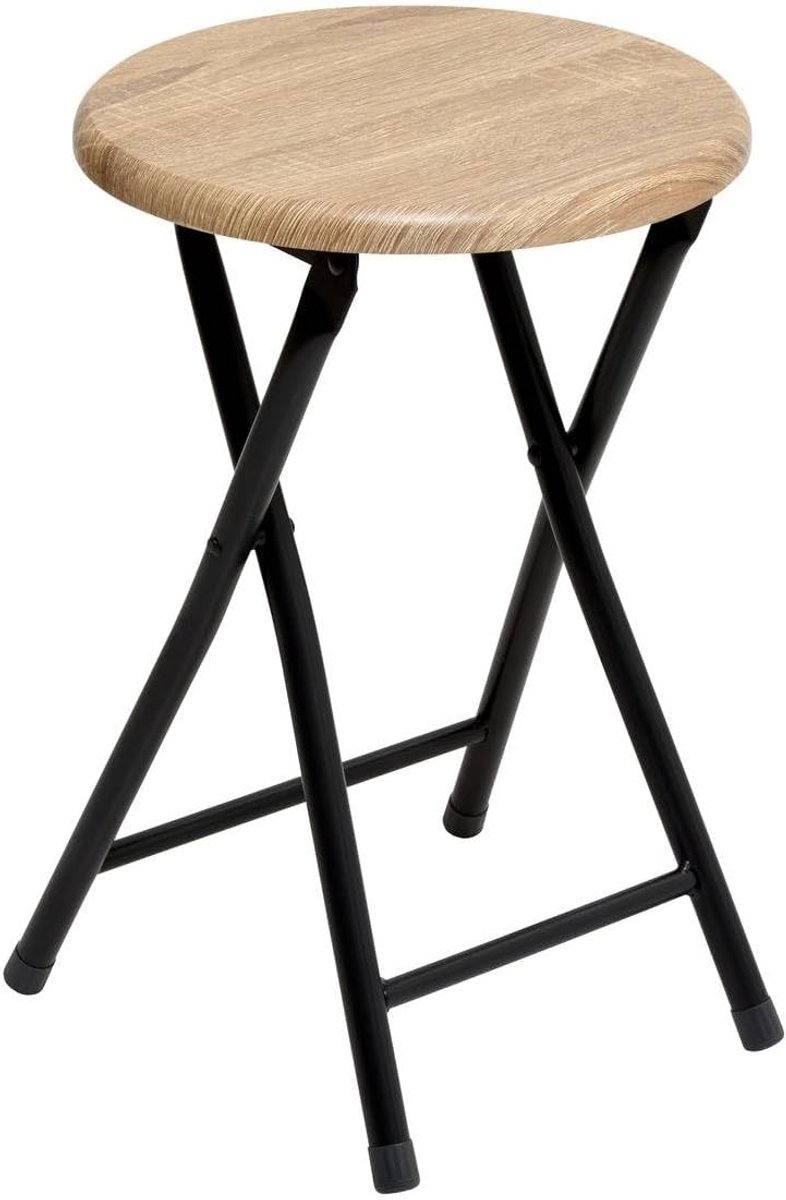 Inklapbare Kruk - Natuurlijke Houtlook - Multifunctioneel - Ruimtebesparend - Voor Binnen en Buiten