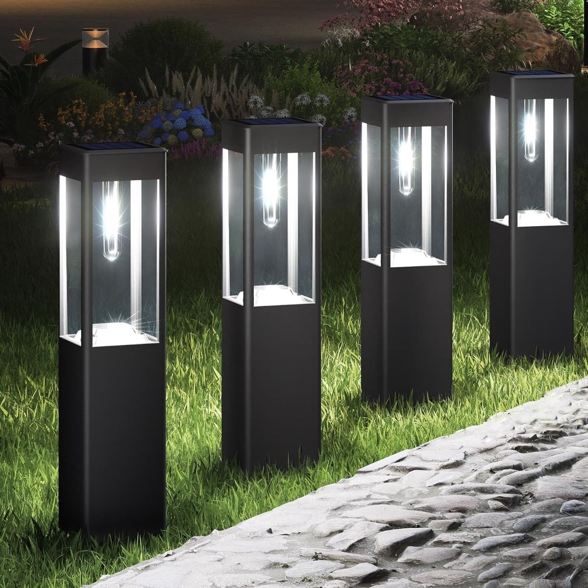 Zonne-energie Lampen - Wit - Vierkante LED Zonnelampen - Weerbestendig - Voor Buiten