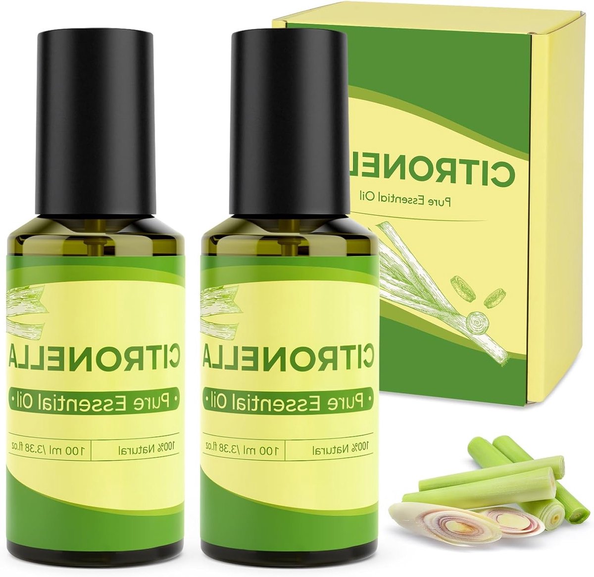 Citronella Spray 2 x 100 ml - Natuurlijke Bescherming tegen Muggen voor Buiten, Binnen en Tuin, Veilig en Mild voor Gezinnen