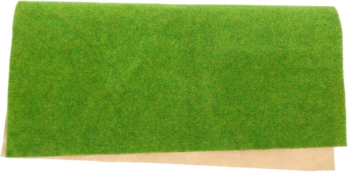 Kunstgras Mat - Decoratie Groen - Modelbouw Scènes - Realistisch Uitzicht - 25x25cm - Groen
